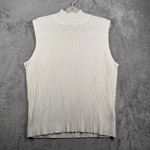 Dress Barn  Cardigan Shell Twin Set Ivory L Diamond Sequin Sparkle Luxe Knit Bling Photo 4