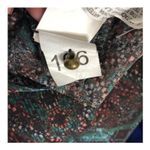 ZARA Basic Boho Sheer Blouse Self-Tie Neck Multicolor Long Sleeve Small Photo 9