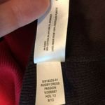 Gap Sweater Dress Medium Striped Ribbed Knit 3/4 Sleeve Red Rugby Knee Length Photo 8