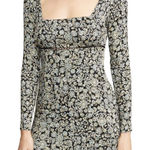 Free People Free People Womens Boheme Mini Dress in Black Sz 8 Floral Ruffle Boho Festival Photo 0