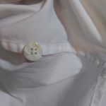 Gretchen Scott  Pique All Day Shirt White Button-Up Shirt Size Small Photo 6