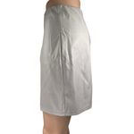 ASOS  Women's Grey Faux Leather Pleated Pull On Stretch Mini Pencil Skirt Size 6 Photo 1