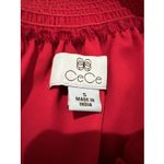 CeCe  Long Sleeve Smocked Off Shoulder Blouse Fuchsia Ruffle Peasant Fairy Boho Photo 6