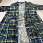 Torrid  Blue Plaid Challis Maxi Duster Kimono Size 1X Photo 7