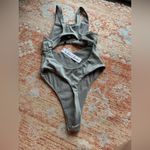 For Love & Lemons NWT  Rib Keyhole Bodysuit gray size small Photo 6