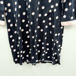 Kate Spade Navy Blue & Pink Polka Dot 3/4 Sleeve Pajama Dress Sz M Nightgown Photo 2