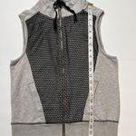 Material Girl Active Gray/Black Mesh Sleeveless Zip-up Sweatshirt Sz M Photo 4
