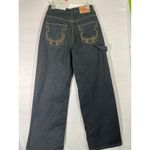 Develop Vintage Black Denim Jeans Embroidered Baggy Hip Hop Carpenter Style Sz S Photo 2
