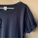 Anthropolgie Akemi + Kin Embroidered Blue Floral Flowy Short Sleeve Top Size M Size M Photo 6