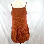 Loft  burnt orange rust Swiss clip dot babydoll sundress size XS petite Photo 5