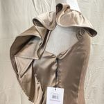 Calvin Klein Gold One Shoulder Ruffle Bodycon Mini Dress Womens Size 6 Glam Hoco Photo 6