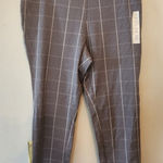 A New Day  Women’s Plaid Stretchy High Rise Side Zip Skinny Ankle Pants size 14 r Photo 0