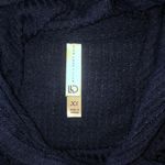 Live Love Dream Navy Blue Cropped Waffle Knit Hoodie Photo 1