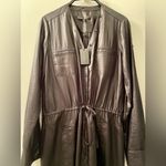 BCBGMAXAZRIA NWT BCBG Faux Leather Shirt Dress Photo 5