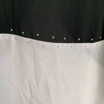 Bebe ⭐️   • Black & White Chiffon Studded Open Back Top Photo 1