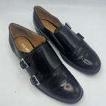 Nine West  Leather Loafers with Silver Buckle Size 6.5 Black Shoes Photo 5