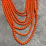 Orange Beaded Necklace & Earring Set Photo 4