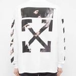 Off-White White Caravaggio Arrows Over Long Sleeve T-Shirt Photo 0