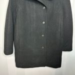 J.Crew Nello Gori Italian Stadium Cloth Villa Cocoon Black Wool Coat Size 2 Tall Photo 3