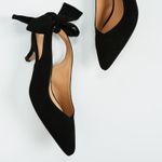 Ganni  Tie Back Kitten Heels‎ Black Suede Size 6 (36) Photo 1