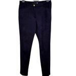 Tommy Hilfiger  Faux Suede Berkeley Ankle Pants Womens 2 Navy Blue Stretch Preppy Photo 9