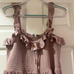 Mauve Maxi Sundress with Square Neck Purple Size L Photo 4