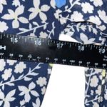 Loft Floral Print Dress Navy Blue Yellow White Women's Medium NWT Photo 3