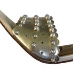 Sam Edelman EUC Leather Yaris Heeled Sandals Gold with Pearls Size 8.5 Photo 4