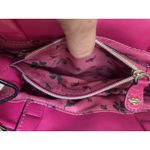 Betsey Johnson Purse Satchel Crossbody Hot Pink Telephone Gold Hardware Photo 12