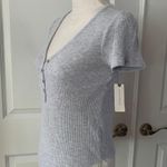 Anthropologie By Ribbed Knit Henley Bodysuit Photo 7