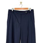 Massimo Dutti  Wool Flannel Pants Navy Blue Sz 10 Photo 2