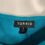 Torrid Teal French Terry Off The Shoulder T-Shirt Dress Size 4 Photo 3