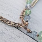 Vintage Necklace Light Green & Light Blue Tones Chunky Statement Photo 3