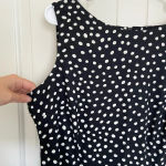 AB Studio NWOT | AB Studio women’s black polka dotted sleeveless zip dress — size 12 Photo 1