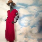 Flirty red faux wrap dress Photo 1