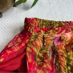 Vintage Coral Reef Print High Waisted Summer Red Shorts Size L Photo 1