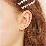 Very Tiny Rainbow CZ Barbell Earrings Purple Photo 3