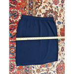 St. John Collection Navy Santana Knit Pencil Skirt Classic Pull-On Size 12 Photo 2