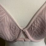 Adore Me Bra Sz 36DDD Beige Padded Underwire Feminine Sheer Strap Detail Photo 4