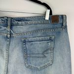 American Eagle  Distressed Shorts Sz 18 Light Medium Wash Denim Raw Hem Photo 6