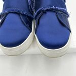 Sam Edelman Womens Levine Satin Fringe Elastic Slip-On Sneakers Blue Size 6.5 Photo 3
