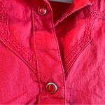 Wrangler Red 100% Cotton Western Pearl Snap Shirt Small Photo 3