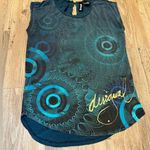 Desigual Blue Sleeveless Design Tank Top Photo 0