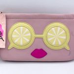 Betsey Johnson wristlet handbag lemon sunglasses pink lips Photo 2