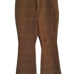 Urban Outfitters NWT Brown Plaid High Waisted Flare Leg Dress Pants Size 10 Photo 0