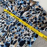 Alfred Dunner Navy Blue White Graphic Floral Quilted Jacket Lightweight Coat 14 Photo 6