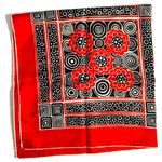 Vintage Scarf Made in Japan Burmel Original Red Photo 2