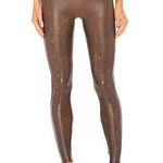 Spanx Faux Leather Snakeskin Leggings 20265R Brown Snakeskin Medium Photo 0