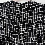 St. John Black Crocodile Print 100% Silk Handkerchief Midi Dress size 8 Photo 5