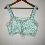 Toby Heart Ginger  floral ruffle‎ crop top Sz L Photo 3